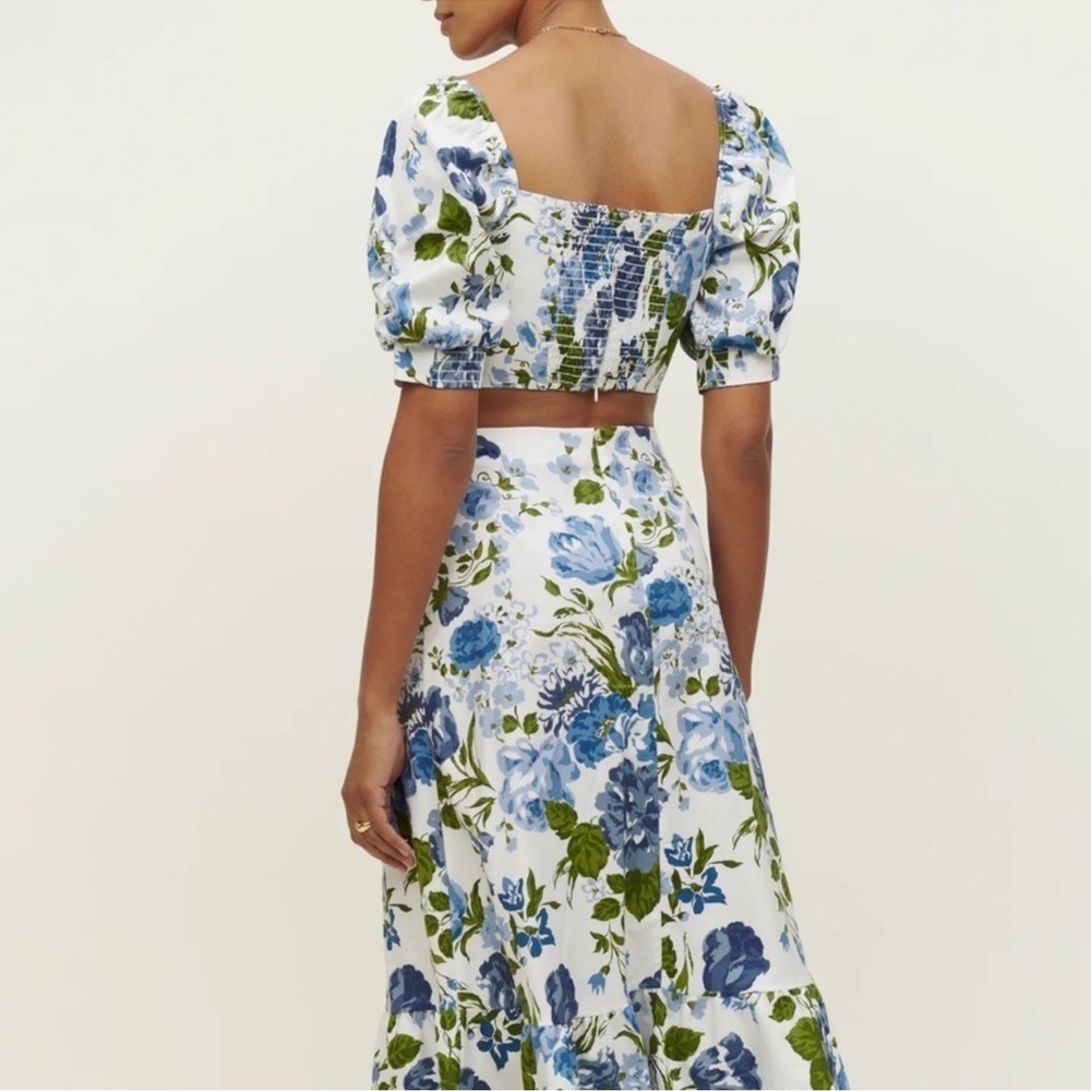 NWOT REFORMATION Sunnie Lucca Floral Skirt set Two Piece sz 2 - Picture 6 of 12